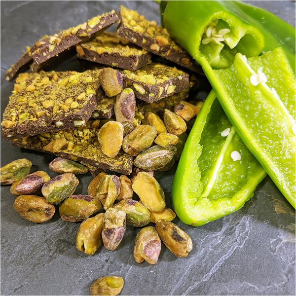 Hatch Chile Pistachio Bark
